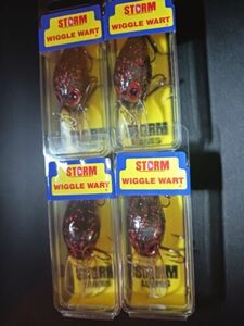 DEALER.CARTON 4 pk. Storm Pre-Rapala WIGGLE WARTS VSP117 ? ROOTBEER FLAKE TUFF 海外 即決