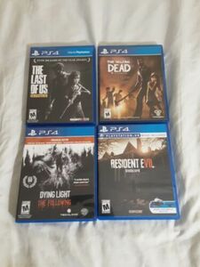 Ps4 Last Of Us, Walking Dead, Dyling Light, Resident Evil Horror Game Lot... 海外 即決