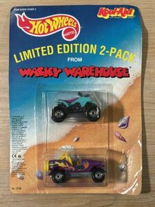 VINTAGE HOT WHEELS CARS 2 PACK 1992 KOOL AID WACKY WAREHOUSE QUAD & JEEP CJ-7 海外 即決