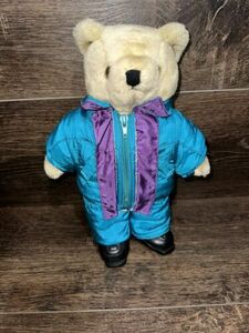 Vintage Tender Heart Treasures Snowsuit Teddy Bear Plush Beige Stuffed 1990s 13” 海外 即決