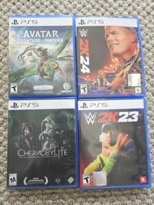 Playstation 5 Game Lot Ps5 WWE 2K24 2K23 AVATAR Frontiers Pandora Chernobylite 海外 即決