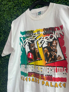 Vintage Terry Norris Vs Simon Brown Boxing Tee Sz Large 海外 即決