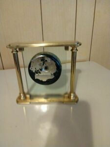 Vintage Benchmark Brass & Glass Quartz Desk Mantle Alarm Clock, 海外 即決