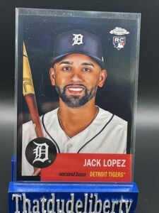 2022 Topps Chrome Platinum Anniversary Jack Lopez RC Black /10 SSP Tigers Angels 海外 即決