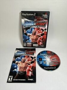 WWE SMACKDOWN VS RAW 2007 PS2 Playstation 2 Game W/Manual 海外 即決