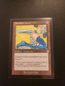 MTG Swiftfoot Boots Full Magic Altered Hand Painted Art Original Alter 海外 即決