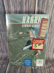 HARRIER Combat Simulator 1986 Mindscape Game for Microsoft IBM PC, 5.25'' Disks 海外 即決