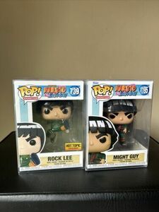 Funko Pop! Vinyl: Naruto Shippuden - Rock Lee - Hot Topic #739 & Might Guy #1195 海外 即決