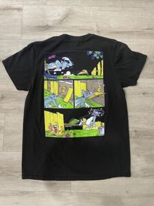 Tom and Jerry Top Adult Size Medium Black Cartoon Short Sleeve VTG Reprint 海外 即決