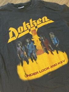 Vintage Dokken T-Shirt 1985 Under Lock & Key XL 海外 即決