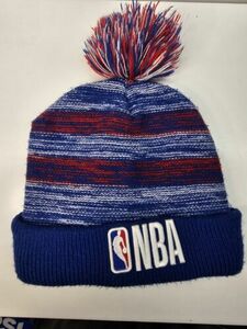 New NBA Beanie Adult Biggest Fan Pom Knit Hat Cap Hat Beanie Official NBA Blue 海外 即決