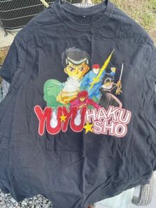 YuYu Hakusho Hiei T-shirt Size Vintage Japanese Animation MANGA Black Rare 海外 即決