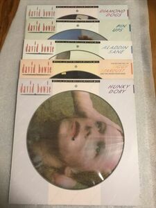 DAVID BOWIE COMPLETE オリジナル NUMBEレッド / UK 1984 BIOPIC 5 x PICTURE DISC LPs NM+ 海外 即決