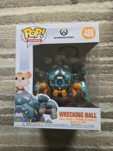 Funko Pop! Wrecking Ball #488 Overwatch 6" Vinyl Figure 海外 即決