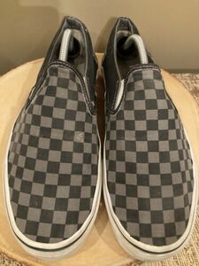 Men's バンズ Off The Wall Gray And Black Checkeレッド 30cm(US12) 海外 即決