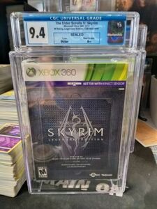 Elder Scrolls Skyrim: Legendary Slipcover CGC 9.4 A++ Xbox 360 1st PRINT SEALED 海外 即決