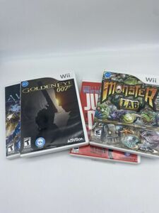 4 wii games bundle. Monster Lab, Just Dance, Golden Eye 007, and Avatar The Game 海外 即決