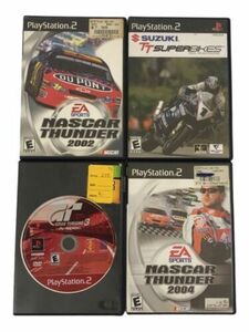 Playstation 2 Game Lot: Nascar Thunder 02&04,Suzuki Super Bikes, Grand Turismo 3 海外 即決