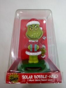 Dr. Seuss NEW The GRINCH Solar Powered Bobble-Head 海外 即決