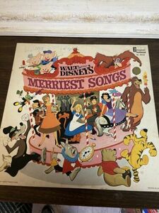 Walt Disney's Merriest Songs 1968 LP バイナル Gulf Oil Disneyland DL-3510 海外 即決