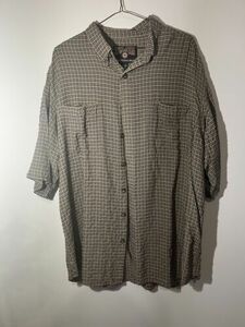 Vintage Duluth Trading Co Short Sleeve Plaid Pocket Shirt (Size 2XL-Tall) 海外 即決