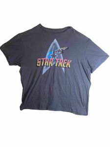 Men's Star Trek Grey Vintage USS Enterprise Starship XL T-Shirt B12 海外 即決