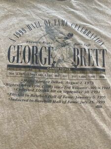 Vtg 1999 George Brett Hall Of Fame Celebration T Shirt Size XL 海外 即決