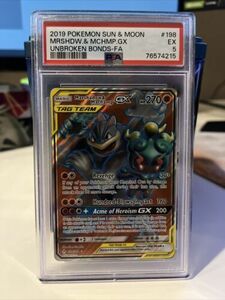 Marshadow & Machamp GX - PSA 5 - Unbroken Bonds 198/214 - Full Art ポケモン Card 海外 即決