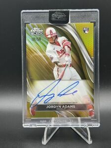 JORDYN ADAMS - 2024 Topps Chrome Black Rookie Auto - 18/50 - CBA-JAD - Angels 海外 即決