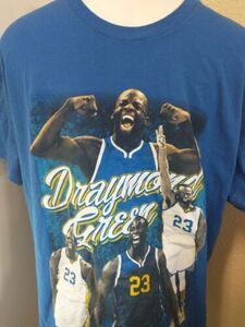 T SHIRT XL GOLDEN STATE WARRIORS DRAYTON GREEN NUMBER NAME ON BACK BLUE 海外 即決