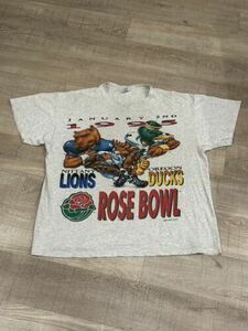 Vintage Oregon Ducks 1995 Rose Bowl AOP Shirt XL Rare 海外 即決