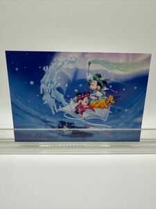 Vtg Rare 90’s Disneyland Toyko Twinkle Christmas Metallic Postcard Unused 6”x4” 海外 即決
