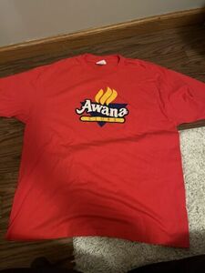 80’s Vintage Red Awana Club Short Sleeve Shirt Size XL 海外 即決