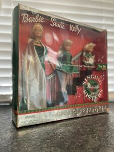 Barbie 2000 Holiday Singing Sisters Barbie Stacie Kelly Dolls Mattel #26260 NEW 海外 即決