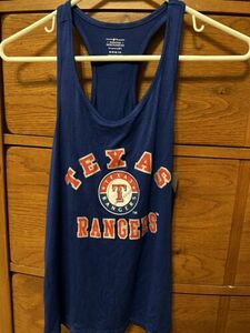 NEW Girl’s Texas Rangers MLB Baseball Blue Tank Top Blouse Size Medium 7/8 海外 即決