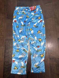 Men’s Crazy Boxer Angry Birds Pajama Pants Lounge Sleepwear XL Blue W/Pockets 海外 即決