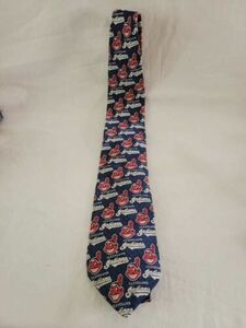 Mens Accessories Sport Mem 1995 Baseball MLB Cleveland Indians 100% Silk Tie 海外 即決