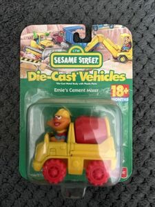 1998 Fisher Price Sesame Street Diecast Vehicles Ernie's Cement Mixer 海外 即決