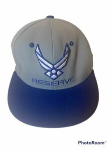 USA Air Force Reserve Baseball Hat Size M/L Embroidered Gray Blue White Cap USA 海外 即決