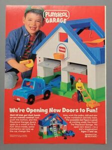 1992 Magazine Advertisement Page Playskool Garage Kids Play Toys Cars Vintage Ad 海外 即決
