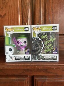 Funko Pop! Nightmare Before Christmas SIGNED SET: Jack and Oogie Boogie w/ JSA’s 海外 即決