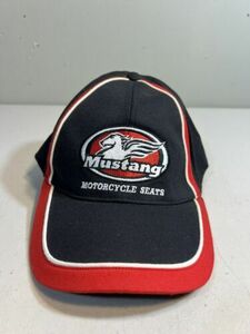 Mustang Motorcycle Baseball Ball Cap Seats Hat Black Red Pegasus Logo Bike Lid 海外 即決