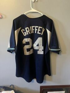 Vintage Ken Griffey Jr Seattle Mariners Majestic Men’s XL Jersey Stitched 海外 即決