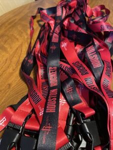 HOUSTON ROCKETS - NBA Lanyard (Red And Black) Lot Of 25 Reversible 海外 即決