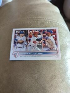 2022 Topps #59 Trea Turner/Juan Soto/Bryce Harper NL BA LDRS Los Angeles Dodgers 海外 即決