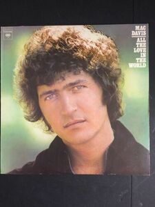 Mac Davis - All The Love / In The World Used バイナル LP 1974 海外 即決