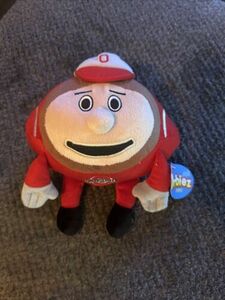 Orbiez Ohio State Buckeyes 8” Football Shaped Plush Mascot Brutus Buckeye 海外 即決