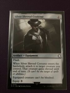 Silver Shroud Costume PIP 142 Uncommon Universes Beyond: Fallout NM MTG 海外 即決