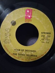 45 Record The Three Degrees Year of Decision/When Will I See You Again ZS8 3550 海外 即決