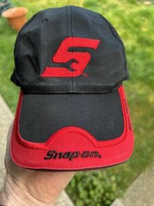 SNAP-ON Baseball Cap Hat Mens K PRODUCTS Black Red Double Billed 海外 即決